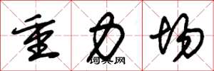 朱锡荣重力场草书怎么写