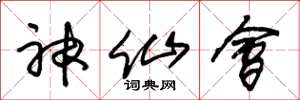 朱锡荣神仙会草书怎么写