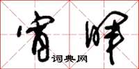 朱锡荣宵晖草书怎么写