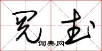 朱锡荣阅武草书怎么写