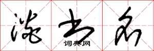 朱锡荣淡书名草书怎么写