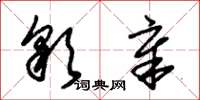 朱锡荣彩章草书怎么写