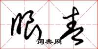 朱锡荣眼青草书怎么写