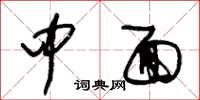 朱锡荣中面草书怎么写