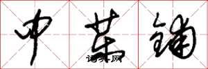 朱锡荣中药铺草书怎么写