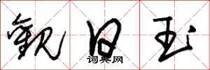 朱锡荣观日玉草书怎么写