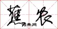 王冬龄蕉农草书怎么写