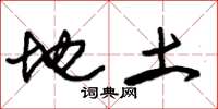 朱锡荣地土草书怎么写