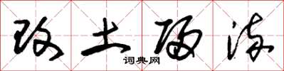 朱锡荣改土归流草书怎么写