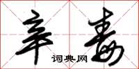 朱锡荣辛毒草书怎么写