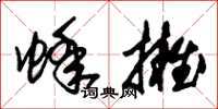 朱锡荣蜂拥草书怎么写