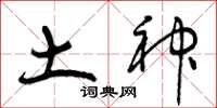 曾庆福土神草书怎么写
