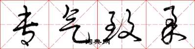 曾庆福专气致柔草书怎么写