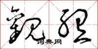 曾庆福观听草书怎么写
