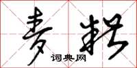 曾庆福麦糟草书怎么写