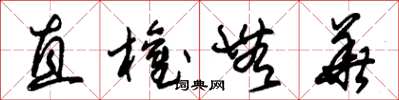 朱锡荣直权无华草书怎么写