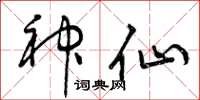 曾庆福神仙草书怎么写