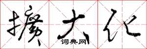 曾庆福扩大化草书怎么写