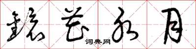 曾庆福镜花水月草书怎么写