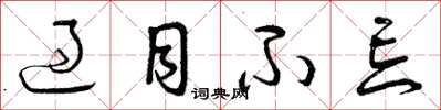 曾庆福过目不忘草书怎么写