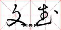 曾庆福文武草书怎么写