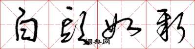 曾庆福白头如新草书怎么写