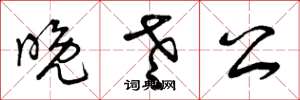 曾庆福晚老公草书怎么写