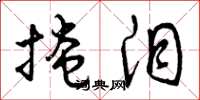 曾庆福掩泪草书怎么写