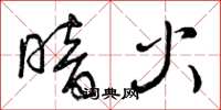 曾庆福暗火草书怎么写