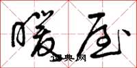 曾庆福暖屋草书怎么写