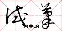 曾庆福试笔草书怎么写