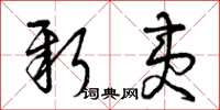曾庆福新夷草书怎么写