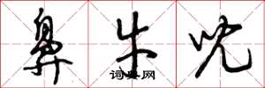 曾庆福鼻牛儿草书怎么写