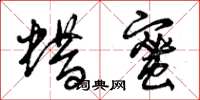 曾庆福蜡蜜草书怎么写