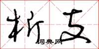 曾庆福析支草书怎么写