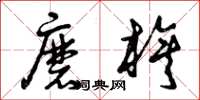 曾庆福磨旗草书怎么写