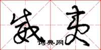曾庆福威夷草书怎么写