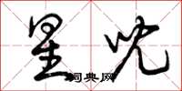 曾庆福星儿草书怎么写