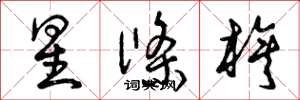 曾庆福星条旗草书怎么写