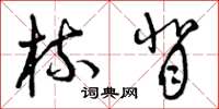 曾庆福梳背草书怎么写