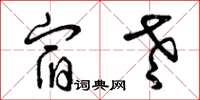 曾庆福宿老草书怎么写