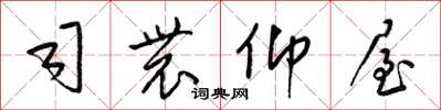 梁锦英司农仰屋草书怎么写