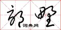 梁锦英郊野草书怎么写