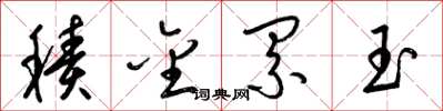 梁锦英积金累玉草书怎么写