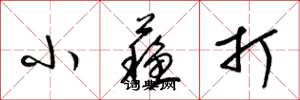 梁锦英小苏打草书怎么写