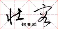 梁锦英壮容草书怎么写