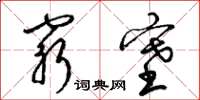 梁锦英穷塞草书怎么写