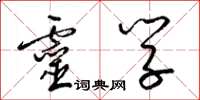 梁锦英灵学草书怎么写