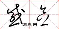 梁锦英感念草书怎么写