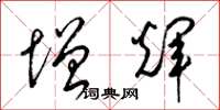 梁锦英增辉草书怎么写